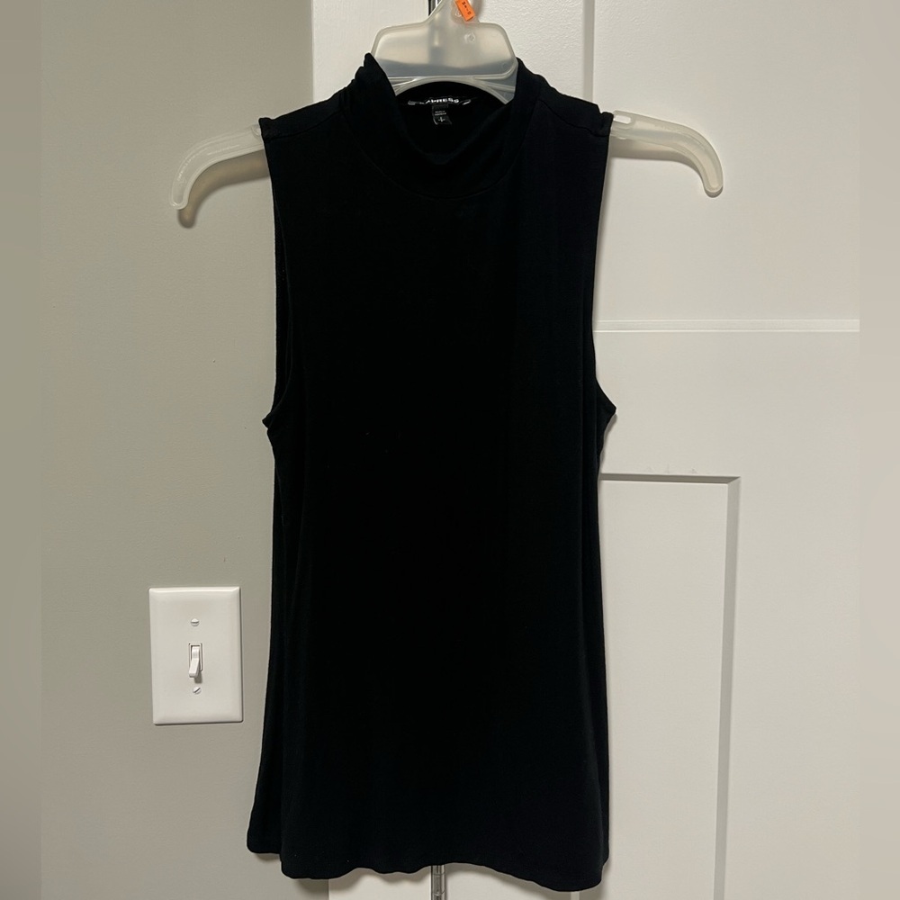 Express Black High-Neck Tank Top